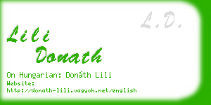 lili donath business card