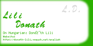 lili donath business card